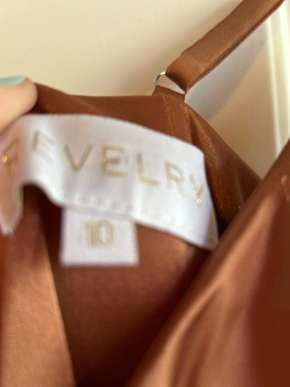 Revelry Copper Satin Dress Size 10 NWT Rory Formal Prom Bridesmaid Maxi Cowl - Picture 4 of 13